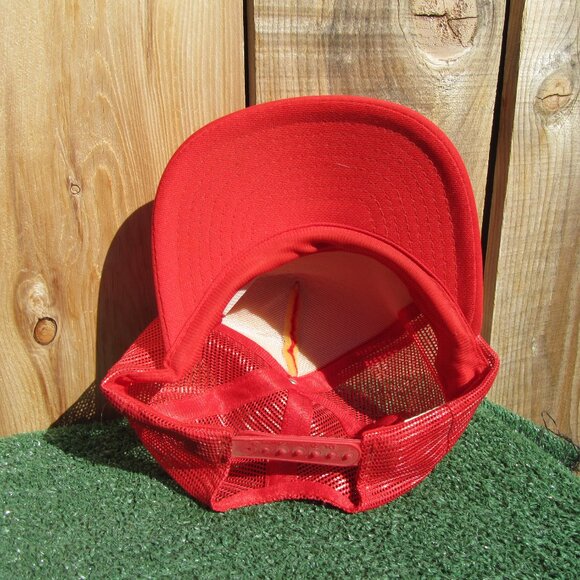 Vintage New Hampshire Loon Bird Red Snapback Baseball Hat Trucker Cap - Picture 8 of 9